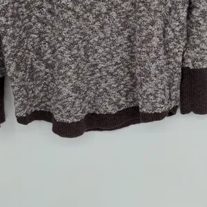 L.L. Bean Signature Cotton Linen Ragg Sweater Size Large Mock‎ Neck Marled thumbnail 13