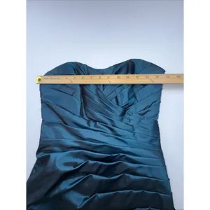 Mori Lee Cocktail‎ Short Dress Womens 10 Green Strapless Satin Formal thumbnail 4