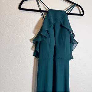 Birdy Grey Emerald Green Jules Chiffon Maxi Dress Womens M Bridesmaid Winter NEW thumbnail 11