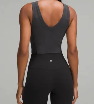 NWOT Lululemon Ribbed Softstreme Cropped Tank Top thumbnail 4