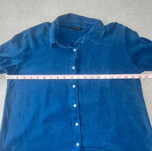 Envy Style  Blue Chambray Button Up Work Shirt thumbnail 9