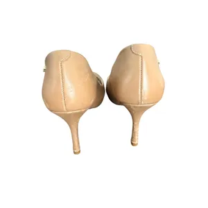 Capodarte Peep Toe Heels Tan Leather Stiletto Pumps Women's Size 7‎ quiet luxury thumbnail 5