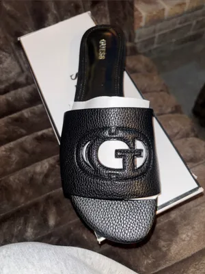 Guess women’s tashia cutout logo slide sandals thumbnail 2