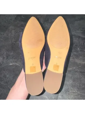 J. Crew Navy Blue Suedes Bow Mules Size 9 thumbnail 8