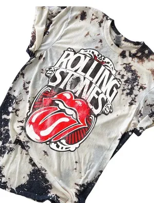 Tie Dye Rolling Stones Graphic Print T-shirt. New. Size 2X thumbnail 2