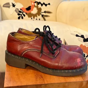 Vintage Dr. Martens Made in England Oxblood 3-Eye/1461 oxford's Women's sz 10 thumbnail 3