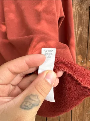 Aerie Burnt Orange Terracotta Raw Hem Zipper Sweatshirt thumbnail 5