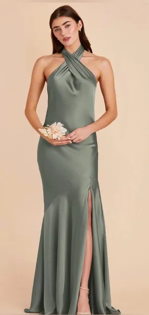 Birdy grey NWT Stephanie matte sea glass small bridesmaid dress thumbnail 1
