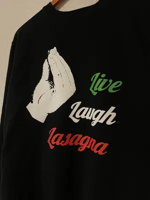 Circle Clothing Black “Live Laugh Lasagna” Crewneck thumbnail 3