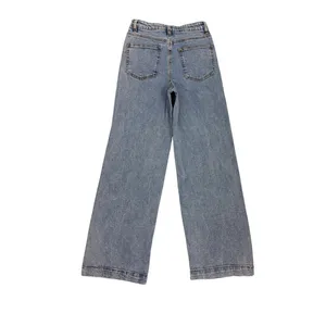 OAT NYC Wide Leg High Rise Loose Fit Light Wash Denim Blue Jeans Size 2 | 26 thumbnail 2