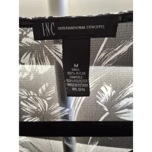 INC International Concepts Womens M Black White Floral Sheer Sleeveless Top thumbnail 7