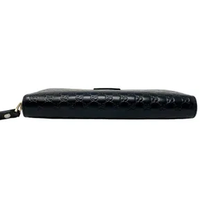 Gucci Microguccissima Black Leather Zip Around Continental Wallet thumbnail 4