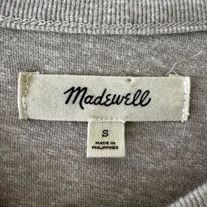 Madewell Midi Tee Dress Heather OatmealCream Minimalist T-shirt Crew SZ S #235 thumbnail 8