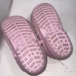 Crocs Classic Fur Sure Slip On Fuzzy Cozy Preppy Pink White Slipper Clogs Size 9 thumbnail 9