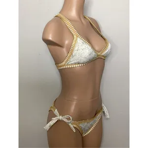 New. Pilyq Cobra Crochet trim bikini. S-top/M-bottom. Retails $178 thumbnail 6