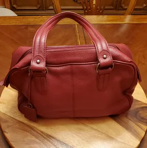 Casual Corner Burgundy Handbag Purple thumbnail 5