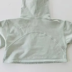 Lululemon All Yours Cropped Hoodie Ocean Air Blue Size 6 Oversized Sweatshirt thumbnail 7