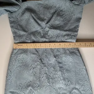 NWT Sachin & Babi Blue Floral Matelasse Puff Sleeve‎ Midi Dress Size 2 Coquette thumbnail 11