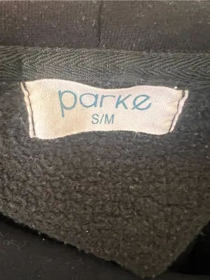 Parke Varsity Black Sweatshirt Hoodie Pullover Size S/M thumbnail 4