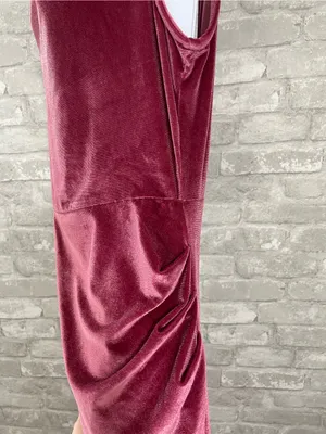 Vici Sweetest Hello Velvet Drape Maxi Dress in Mauve thumbnail 4