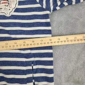 Walt Disney‎ Parks White & Blue Striped Pullover Hoodie Sweatshirt Size Small thumbnail 6