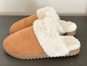 Sueded scuff slippers‎ Slip On in Desert Khaki Size 9 thumbnail 1