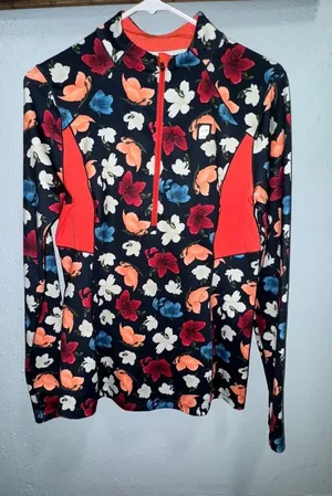 Orage Floral Long Sleeve Top‎ Black thumbnail 1