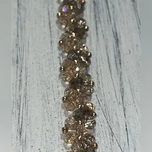 VTG Gorgeous Cognac colored crystal bracelet. 7” thumbnail 5