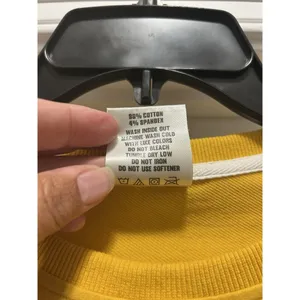 Zyia Active Mustard Yellow Crew Neck Crop Sweatshirt Size Large Athleisure Gym thumbnail 3