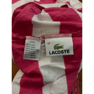 Lacoste Womens Pink White Stripe‎ Long Sleeve Crew Neck Shirt Top Size 40 thumbnail 6