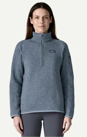 Patagonia Women's Quarter-Zip Fleece Pullover in Heather Blue — Size Small thumbnail 1