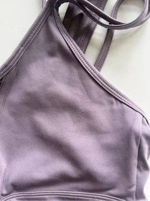 Nike Dri-Fit Laced Sports Bra - Purple Smoke - Size Small thumbnail 4