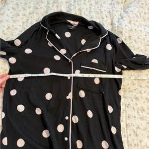 kate spade Black Pajama Set with Pink Polka Dots thumbnail 11