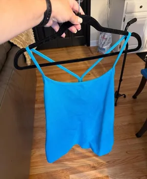 Lululemon Power Y Racerback Tank Top Turquoise Blue Women's Size 12 thumbnail 1