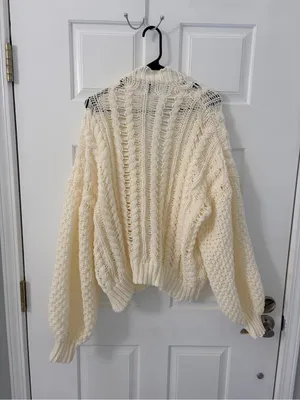 Princess Polly Cream Cable Knit Open-Front Cardigan thumbnail 7