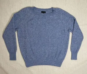 J. Crew | Light Blue Waffle Knit Wool & Alpaca Blend Crewneck Sweater \ Small thumbnail 1