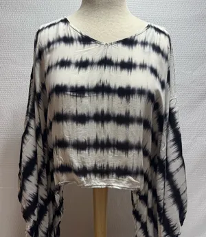 Forever 21 Monochrome Striped Blouse thumbnail 1