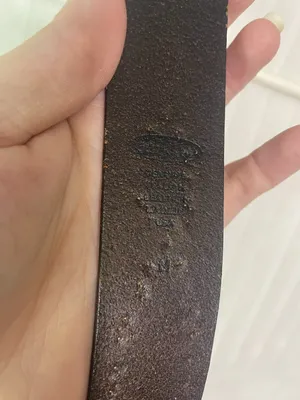 Vintage Brown Genuine Italian Leather Studded Belt Size Medium USA Made Western thumbnail 6
