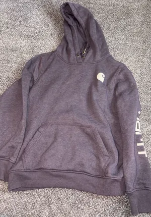 Carhartt Women's Relaxed Fit Hoodie Purple Size Medium thumbnail 1