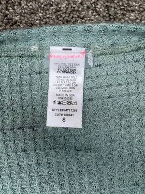 Free People Top Waffle Knit Long Sleeve thumbnail 4