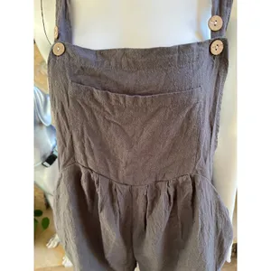 Gray Polyester Short Cotton Blend Overalls Women's Size 2XL thumbnail 4