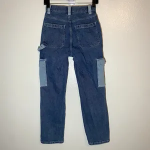 PacSun Two-Tone Patchwork 90s Pants Baggy Cargo Skate Carpenter High Rise 24" thumbnail 6