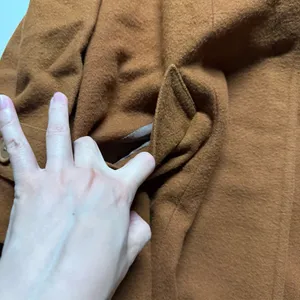 Vintage Camel Heavyweight Long Swing trench coat pockets size medium EUC thumbnail 3