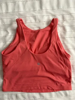 Lululemon Women's Coral Crop Top - Sleek Scoop Neck thumbnail 2