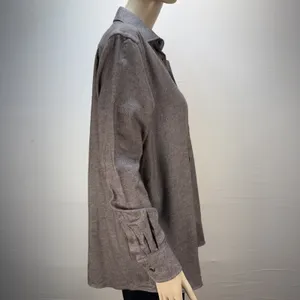 WNU x Free People Boyfriend Button Up Shirt Top Size L 12 Brown Cotton Flannel‎ thumbnail 5