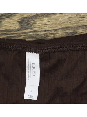 NWT Auden Womens Variegated Ribbed Pajama Skirt 94629562 Brown M thumbnail 4