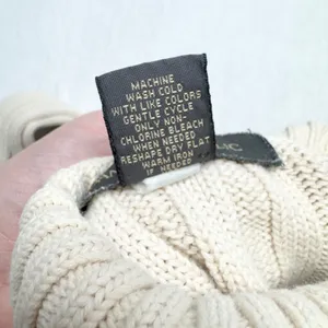 Banana Republic Ribbed Turtleneck Sweater‎ Womens L Cream Classic Cotton Size L thumbnail 5