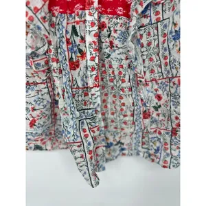 Anthropologie‎ Let Me Be Bandana Button Down Top Womens 6 Patchwork Hippie Boho thumbnail 4