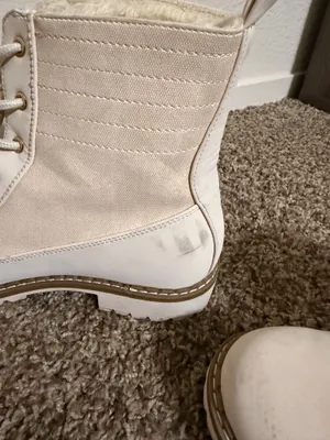 Beige lace up boots White Size 8.5 thumbnail 7