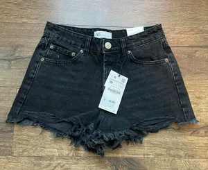 frayed denim shorts thumbnail 1